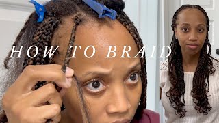 How to Do BOX BRAIDS on Yourself 💁🏽‍♀️*NOT KNOTLESS