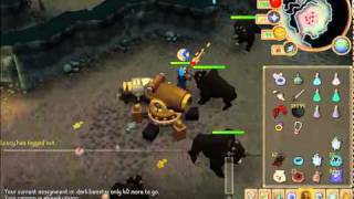 Golden cannon in Chaos Tunnels + Kuradals dungeon - Runescape