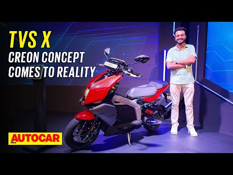 TVS X electric scooter - Range, top speed, features | Walkaround | Autocar India