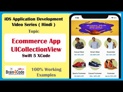 How to Create Ecommerce Shopping App with Collection View in Swift 5 XCode | UICollectionView iOS