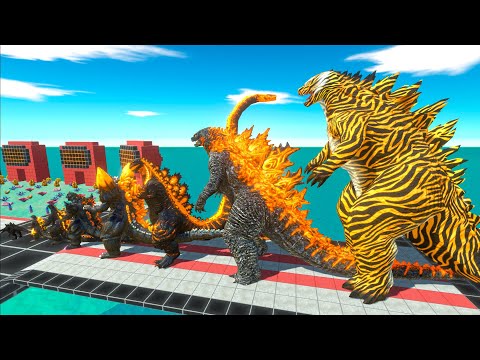 EVOLUTION of TIGER GODZILLA 2014 Size Comparison vs Team White Anti-Venom GODZILLA x MECHAGODZILLA