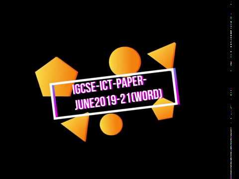 IGCSE-ICT paper21-June2019(Word)