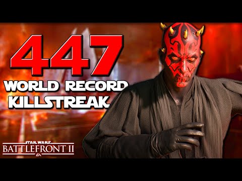 WORLD RECORD 447 Darth Maul Killstreak - Star Wars Battlefront 2