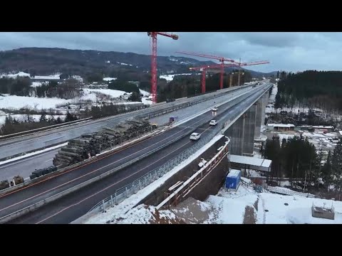 Baustelle auf A1: Brückenteil wiegt 15.000 Tonnen