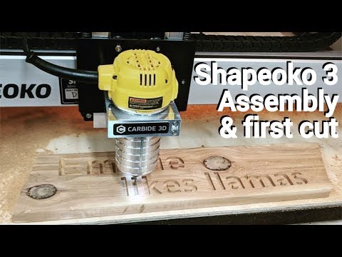 Shapeoko 3 CNC router assembly and first cut!
