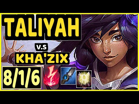 WARDEN (TALIYAH) vs KHA'ZIX - QUADRAKILL 8/1/6 KDA JUNGLE GAMEPLAY - EUW Ranked MASTER