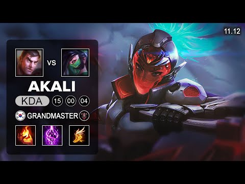 Akali Mid vs Jayce - KR Grandmaster Patch 11.12