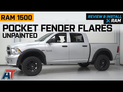 2009-2018 RAM 1500 Pocket Fender Flares; Unpainted Review & Install