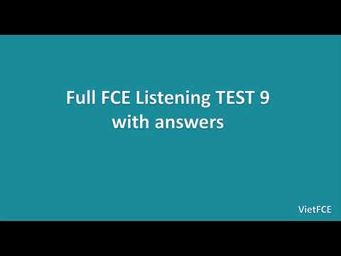 Full B2 First (FCE) Listening Test 9