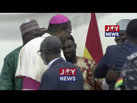 Watch as the 3 individuals at the centre of the heightened religious tensions hug in a show of unity