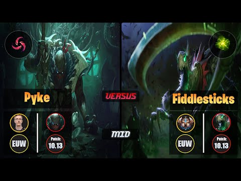 MagiFelix PYKE (Mid) [Hail of Blades] VS FIDDLESTICKS - Challenger EUW Patch 10.13
