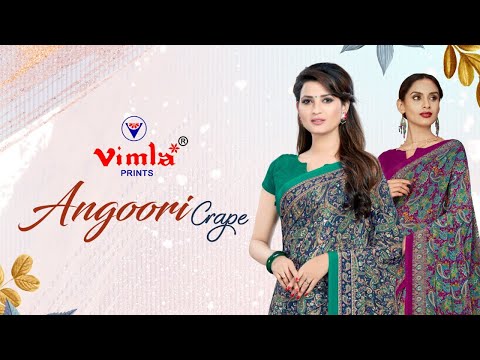 Uniform Saree | Angoori Crape | Latest Uniform Saree Design |Vimla Prints