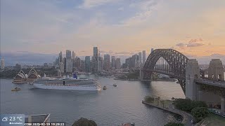 Arcadia departs Sydney Harbour 19.02.25