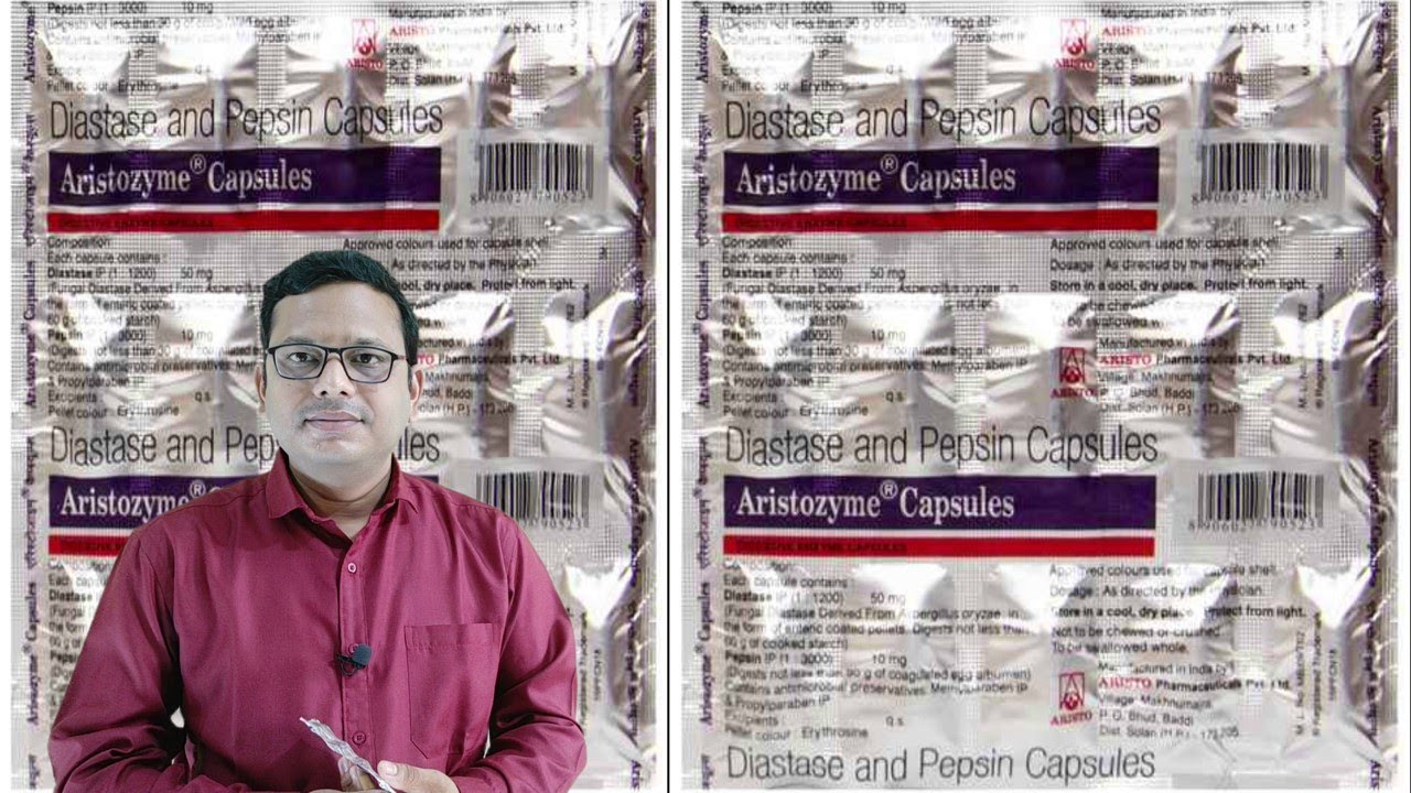 Aristozyme Capsule =  Diastase and  Pepsin = भूख बढाने और पाचन कराने वाली दवाई आखिर काम कैसे करती है