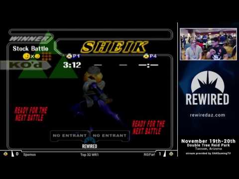 Rewired 2016 Melee Singles Top 48 WR1 - Spamus (Sheik) vs RG|Far (White Sheik)