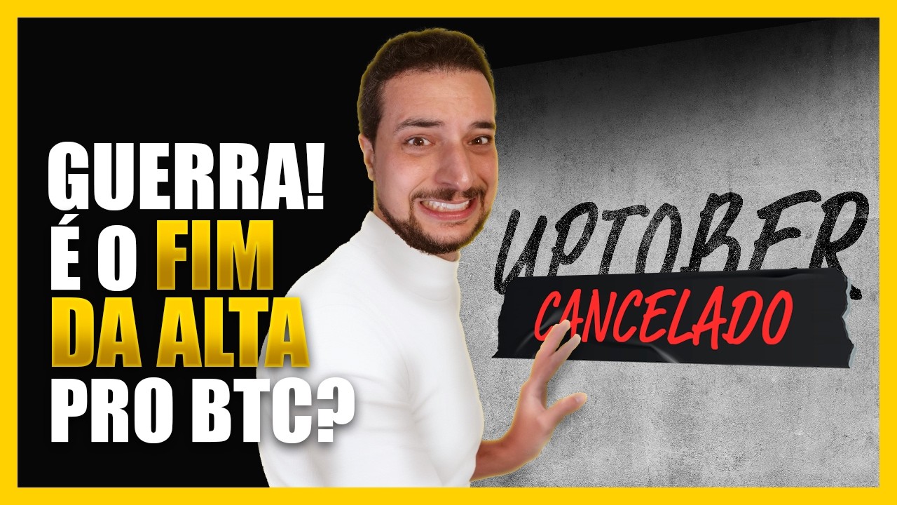 BITCOIN EM QUEDA EM MEIO A GUERRA! FIM DO CICLO DE ALTA?