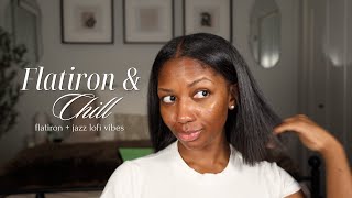 Let's Flatiron &amp; Chill | Straightening Natural Hair | GHD Chronos Flatiron | Niara Alexis