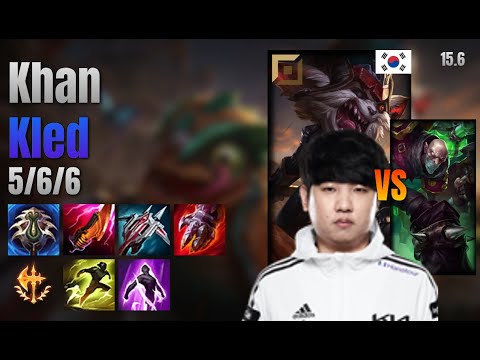 Khan Top Kled vs Singed lol KR solo rank Full Game 15.6 | 칸 클레드 vs 신지드