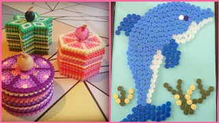 Easy beautiful bottle cap craft