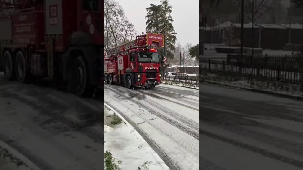Sinop’ta buzlanmaya denizden çözüm: Yollar deniz suyuyla yıkanıyor