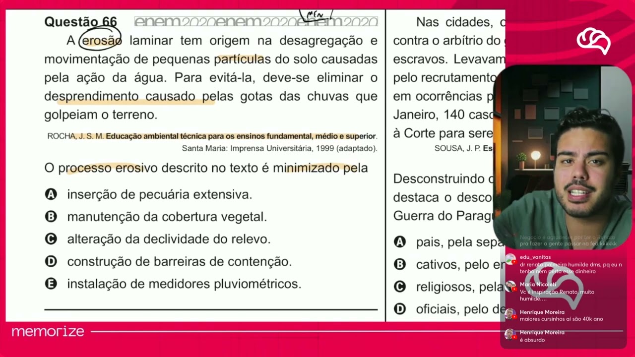 Resolução em Vídeo — Questão 66 ENEM 2020 PPL