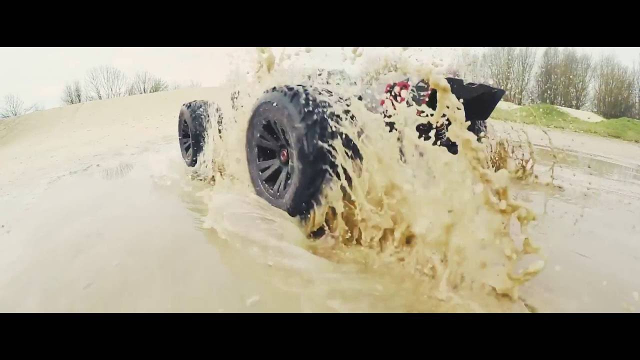 RC auto Kraton MT 6S BLX, červenočerná