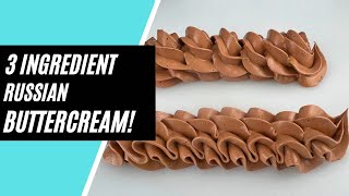 Russian Buttercream Chocolate Flavoured | Condensed Milk | Eggless | Only 3 Ingredients