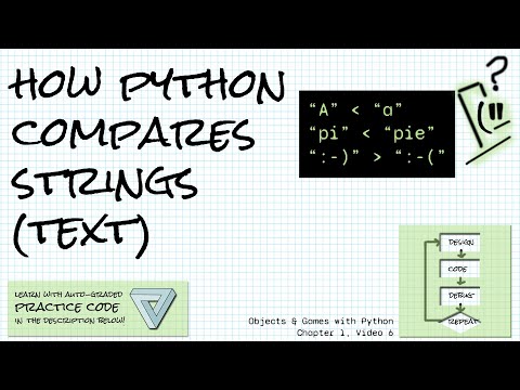 How Python Compares Strings Practice Link Objects Games With Python Chapter 1 Video 6