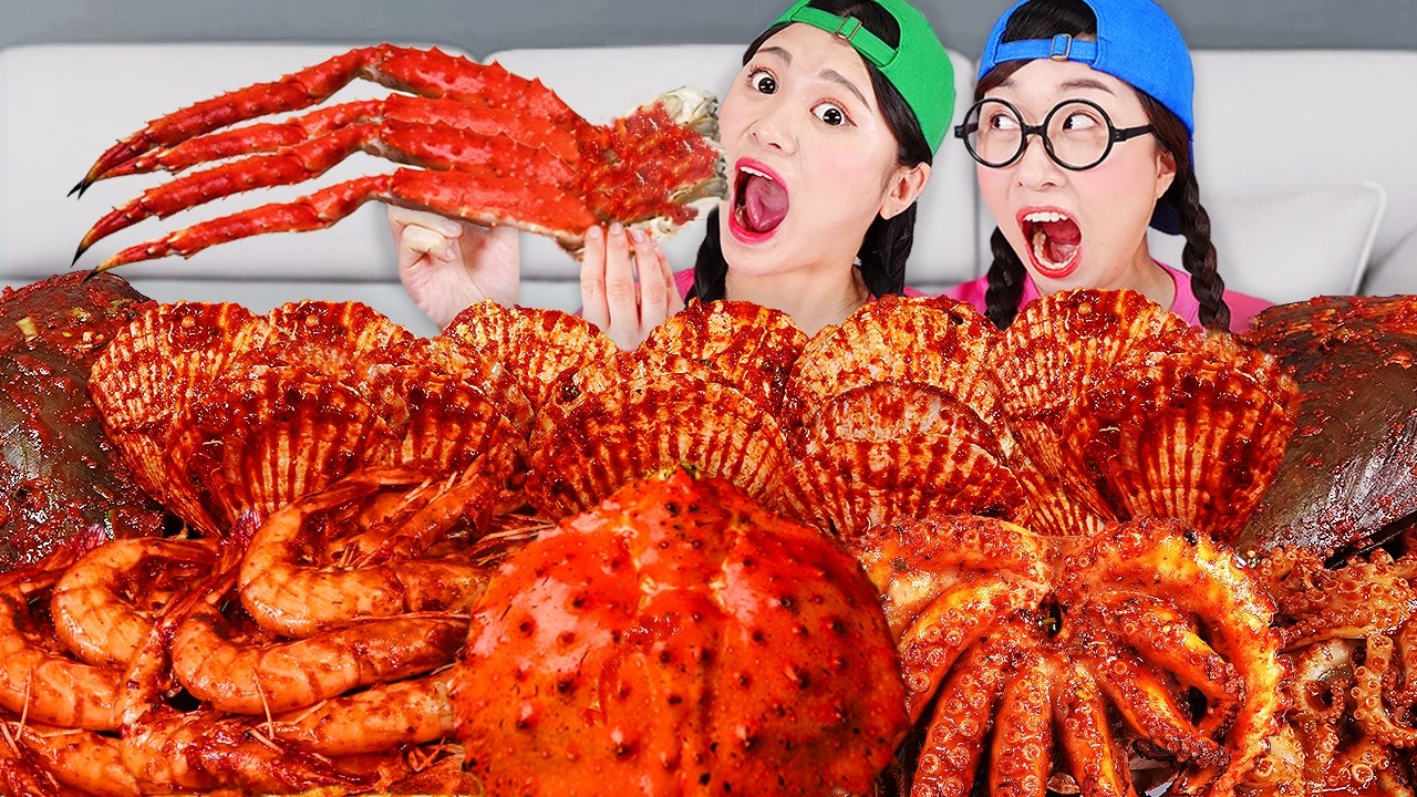 ASMR MUKBANG 해물찜 & 해물라면 & 킹크랩 먹방! SPICY SEAFOOD & KING CRAB EATING SOUND