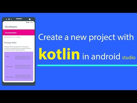 Create a project in Kotlin at { Android studio }