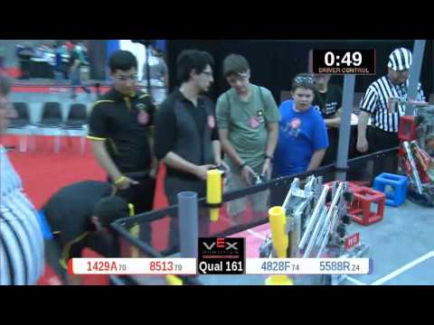 2015 VRC Engr Q161 - 1429A 8513 vs 4828F 5588R - 26 to 47 - VEX Worlds 2015 - Engineering Division