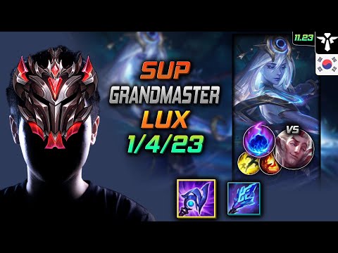 GrandMaster Lux Support vs Rakan - 천상계 서폿 럭스 루덴 유성 - LOL KR 11.23