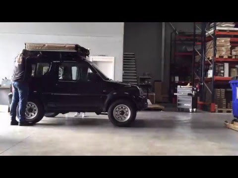 Front Runner Roof Rack and Roof Tent Jimny installation timelapse