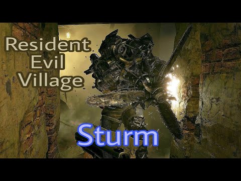Resident Evil Village - Sturm boss fight and Otto's Mill mini fight (Easy)
