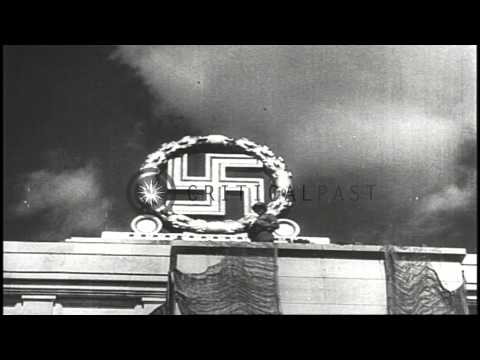 German officials sign the surrender documents at the end of World War II. HD Stock Footage