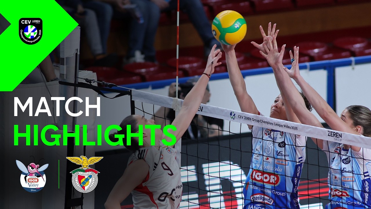 Highlights | Igor Gorgonzola NOVARA vs. Sport LISBOA e Benfica | CEV Zeren Group CLVolley 2026