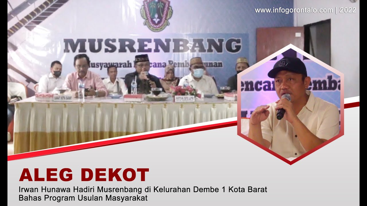 Aleg Dekot, Irwan Hunawa Hadiri Musrenbang di Kelurahan Dembe 1