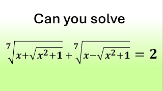 Download the video "An Amazing Radical Equation | Can You Solve? | Math Olympiad"