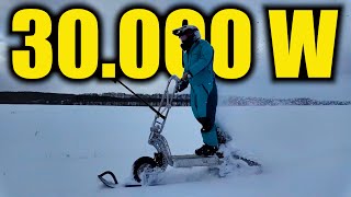 This is the Craziest Snow Electric Scooter Conversion in the WORLD!