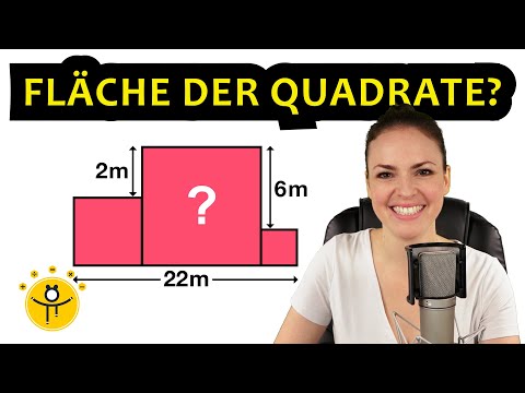 Wie groß sind die Flächen der 3 Quadrate? – Mathe Rätsel