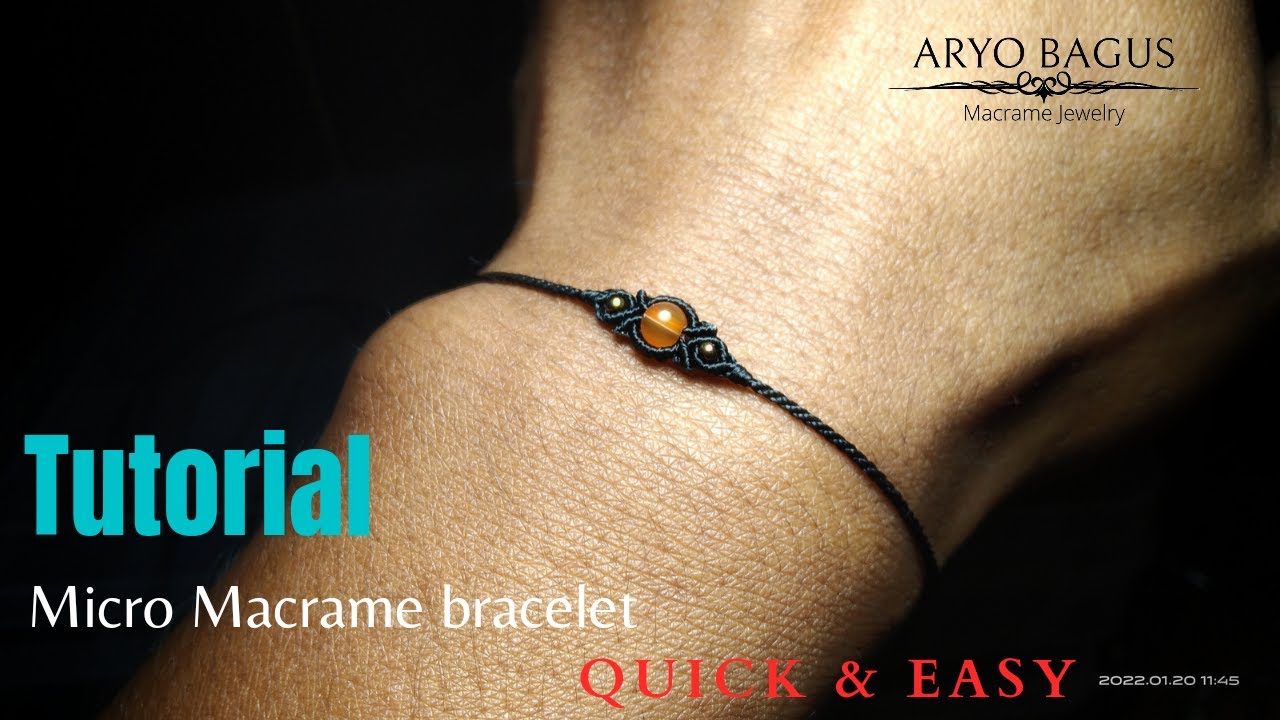 how to make a macrame bracelet easy #dwimacrame009 #macramebracelet #tutorialmacrame