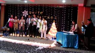 SCJ Finance 2012 Christmas Party- group singing