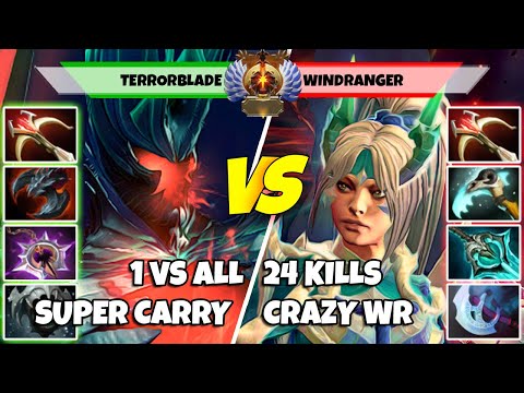 TERRORBLADE (Carry) vs WINDRANGER (Mid) - Epic Battle Of Divine Rank Dota 2 Players - Z Dota 2