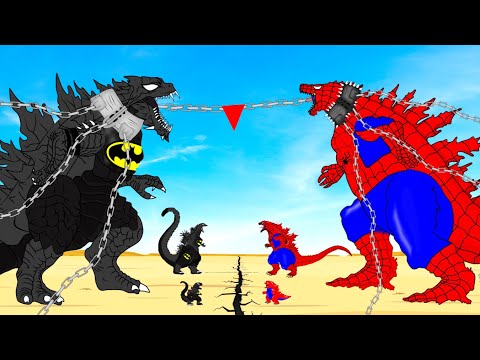 Evolution Of SPIDERMAN GODZILLA vs Evolution Of BATMAN Shin GODZILLA : Who Is The King Of Monster?