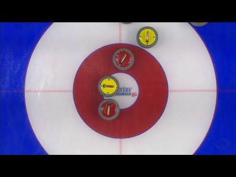#wmcc2016 [3E] Shuster(USA)'s perfect freeze forces Koe(CAN) to pick it off the button sideways