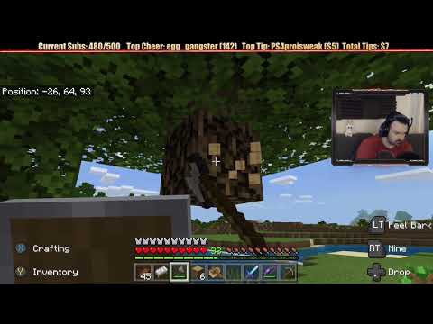 Minecraft Chill Stream May 14, 2019 pt1   Chopping Wood and Fishing