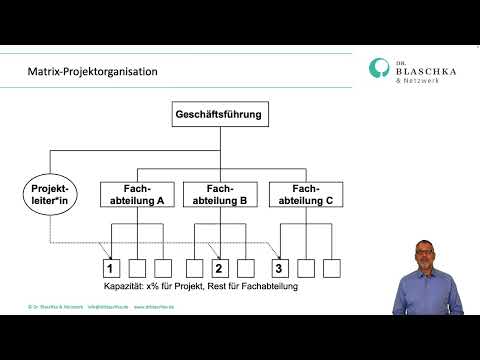 Formen der Projektaufbauorganisation: Einfluss, Matrix & reine Projektorganisation