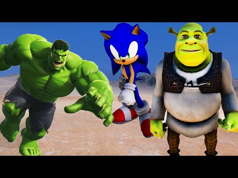 Kirpi Sonic Vs Hulk Shrek UEBS