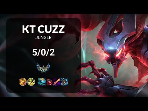 KT Cuzz Nocturne vs Zac JUNGLE - KR CHALLENGER Patch 15.6