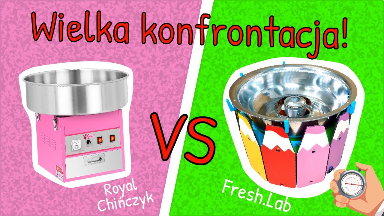 Wielki test maszyn do waty cukrowej gaz kontra elektryk - [confrontation of cotton candy machines]